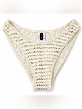 J.Crew Ivory Crochet High Waisted Bikini Bottom XS